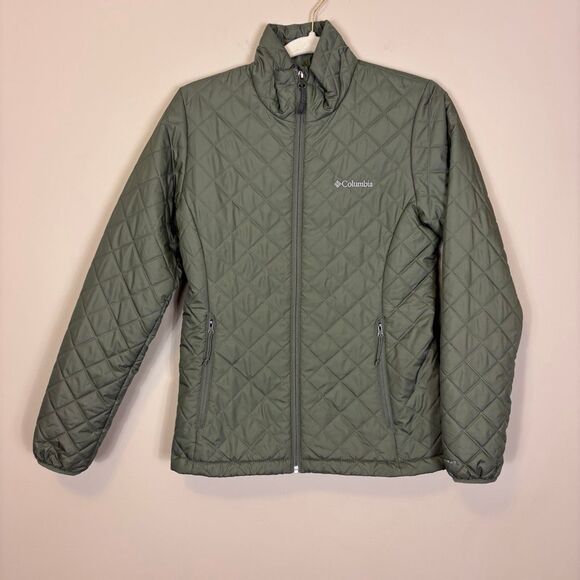 Columbia Women's Green Omni-Heat Quilted Zip Up Jacket Small - Picture 1 of 7